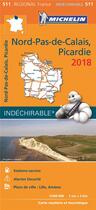Couverture du livre « Carte regionale 511 nord-pas-de-calais, picardie 2018 » de Collectif Michelin aux éditions Michelin
