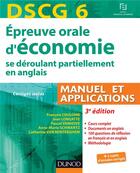 Couverture du livre « Dscg 6 ; épreuve orale d'économie se déroulant partiellement en anglais (3e édition) » de  aux éditions Dunod