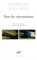 Couverture du livre « Vers de circonstance » de Stephane Mallarme aux éditions Gallimard