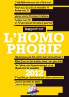 Couverture du livre « Rapport sur l'homophobie 2012 » de Sos Homophobie aux éditions Sos Homophobie