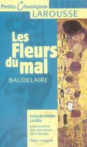 Couverture du livre « Les fleurs du mal » de Charles Baudelaire aux éditions Larousse