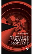 Couverture du livre « Textes de variété moderne » de Philippe Bonnet aux éditions Editions Bleu & Jaune