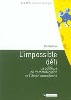 Couverture du livre « Impossible defi » de  aux éditions Cnrs