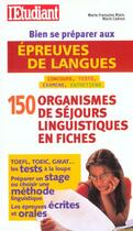 Couverture du livre « Bien se preparer aux epreuves de langue 2001 » de Marie-Francoise Blain aux éditions L'etudiant