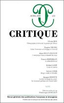 Couverture du livre « Revue critique n.635 » de Revue Critique aux éditions Minuit