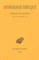 Couverture du livre « Anthologie grecque t.4 ; L7 » de  aux éditions Belles Lettres
