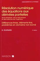Couverture du livre « Resolution Numerique Des Equations Aux Derivees Partielles » de Euvrard aux éditions Elsevier-masson