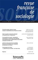 Couverture du livre « Revue française de sociologie N.60/3 » de Revue Francaise De Sociologie aux éditions Presses De Sciences Po