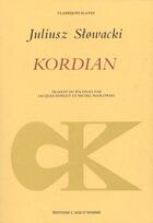 Couverture du livre « Kordian » de Slowacki aux éditions L'age D'homme
