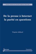 Couverture du livre « De la presse à Internet » de Fabrice Papy aux éditions Hermes Science Publications