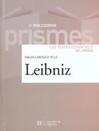Couverture du livre « Leibniz » de Sarah Carvallo-Plus aux éditions Hachette Education
