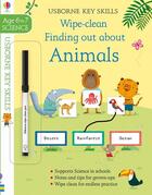 Couverture du livre « Finding out about animals ; 6.7 ; wipe-clean key skills » de Hannah Watson et Marta Cabrol aux éditions Usborne