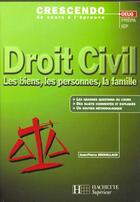 Couverture du livre « Droit Civil ; Les Biens Les Personnes La Famille » de J-P Brouillaud aux éditions Hachette Education