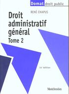 Couverture du livre « Droit administratif 2 » de Rene Chapus aux éditions Lgdj