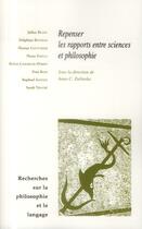 Couverture du livre « Repenser les rapports entre sciences et philosophie » de  aux éditions Vrin