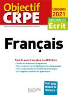 Couverture du livre « Objectif crpe en fiches francais 2021 » de Bourhis/Rondelli aux éditions Hachette Education