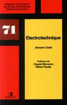 Couverture du livre « Électrotechnique » de Clade Jacques aux éditions Edf