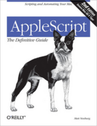 Couverture du livre « AppleScript ; the definitive guide » de Matt Neuburg aux éditions O'reilly Media