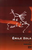 Couverture du livre « Emile zola, memoire et sensations - essai » de Veronique Cnockaert aux éditions Xyz