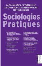 Couverture du livre « Sociologies pratiques hors-serie - la sociologie de l entrep » de  aux éditions Presses De Sciences Po