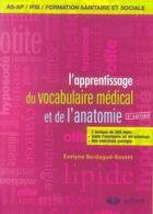 Couverture du livre « L'apprentissage du vocabulaire médical et de l'anatomie » de Berdague-Boutet Evel aux éditions Vuibert