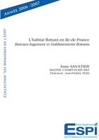 Couverture du livre « L'habitat flottant en Ile-de-France » de Anne Savatier aux éditions Edilivre