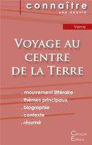 Couverture du livre « Voyage au centre de la Terre, de Jules Verne ; fiche de lecture » de  aux éditions Editions Du Cenacle