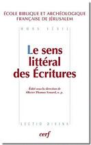 Couverture du livre « Le sens littéral des Écritures » de Ebaf aux éditions Cerf