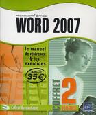 Couverture du livre « Word 2007 ; le manuel de référence ; le cahier d'exercices » de Pierre Rigollet aux éditions Eni