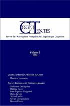 Couverture du livre « Cognitextes T.2 » de Revue Cognitextes aux éditions Assoc° Francaise Linguistique Cognitive