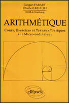 Couverture du livre « Arithmetique - cours et tp sur micro » de Faraut/Khalili aux éditions Ellipses