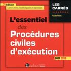 Couverture du livre « L'essentiel des procédures civiles d'exécution (édition 2017/2018) » de Natalie Fricero aux éditions Gualino