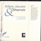 Couverture du livre « Religion, education et democratie » de Fernand Ouellet aux éditions L'harmattan