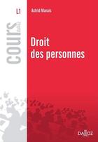 Couverture du livre « Droit des personnes (édition 2012) » de Astrid Marais aux éditions Dalloz