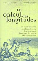 Couverture du livre « CALCUL DES LONGITUDES » de Pur aux éditions Pu De Rennes