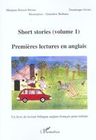 Couverture du livre « Short stories ( volume 1) - premieres lectures en anglais » de Groux/Benesh Weiner aux éditions L'harmattan