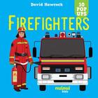 Couverture du livre « Firefighters : 10 pop ups » de David Hawcock aux éditions Nuinui Jeunesse