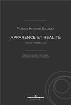 Couverture du livre « Apparence et realite - essai de metaphysique » de Bradley F H. aux éditions Hermann