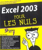 Couverture du livre « Excel 2003 ; 9 En 1 » de Greg Harvey aux éditions First Interactive