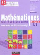 Couverture du livre « Mathématiques ; tout-en-un pour la licence ; niveau L1 » de Andre Warusfel et Jean-Pierre Ramis aux éditions Dunod