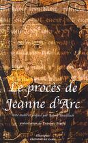 Couverture du livre « Le procès de Jeanne d'Arc » de Francois Bluche aux éditions Editions De Paris