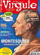 Couverture du livre « Virgule n 192 - montesquieu, un philosophe des lumieres - fevrier 2021 » de  aux éditions Virgule