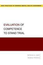 Couverture du livre « Evaluation of Competence to Stand Trial » de Roesch Ronald aux éditions Oxford University Press Usa