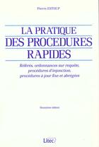 Couverture du livre « La pratique des procedures rapides » de Pierre Estoup aux éditions Lexisnexis
