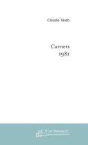Couverture du livre « Carnets » de Claude Taieb aux éditions Le Manuscrit