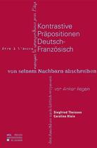 Couverture du livre « Kontrastive Prapositionen Deutsch-Franzosisch » de Theissen aux éditions Pu De Louvain