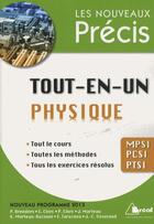Couverture du livre « Tout-en-un ; physique MPSI, PCSI, PTSI » de Jacques Marteau aux éditions Breal