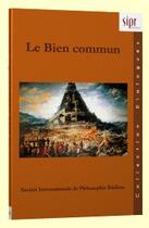 Couverture du livre « Le bien commun » de  aux éditions Pu De L'ipc