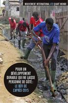 Couverture du livre « Pour un développement durable qui ne laisse personne de côté » de Mouvement International Atd Quart Monde aux éditions Quart Monde