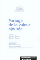 Couverture du livre « Partage de la valeur ajoutee » de  aux éditions Documentation Francaise